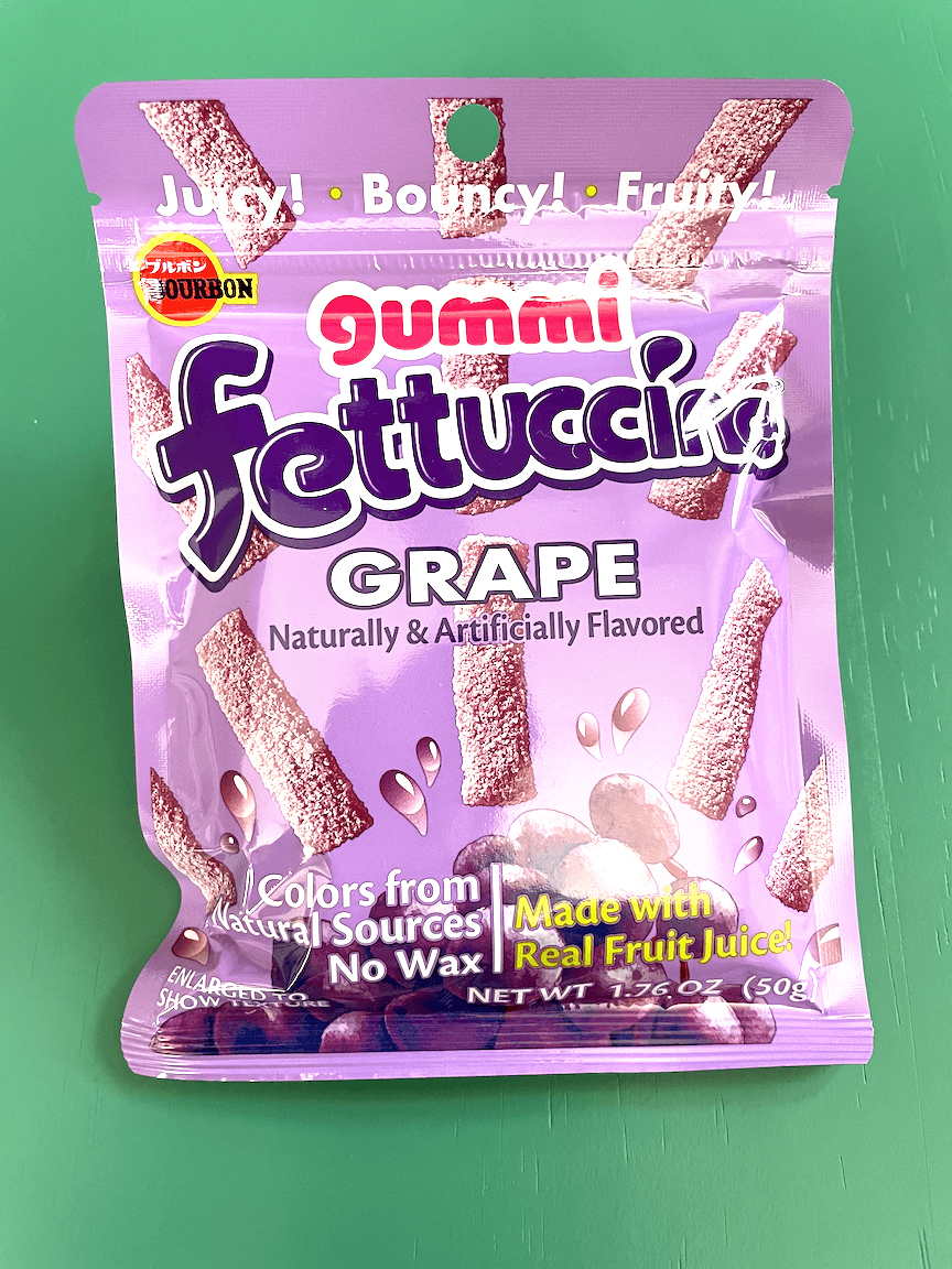 Bag of Bourbon Fettuccine Gummi in Italian grape flavor