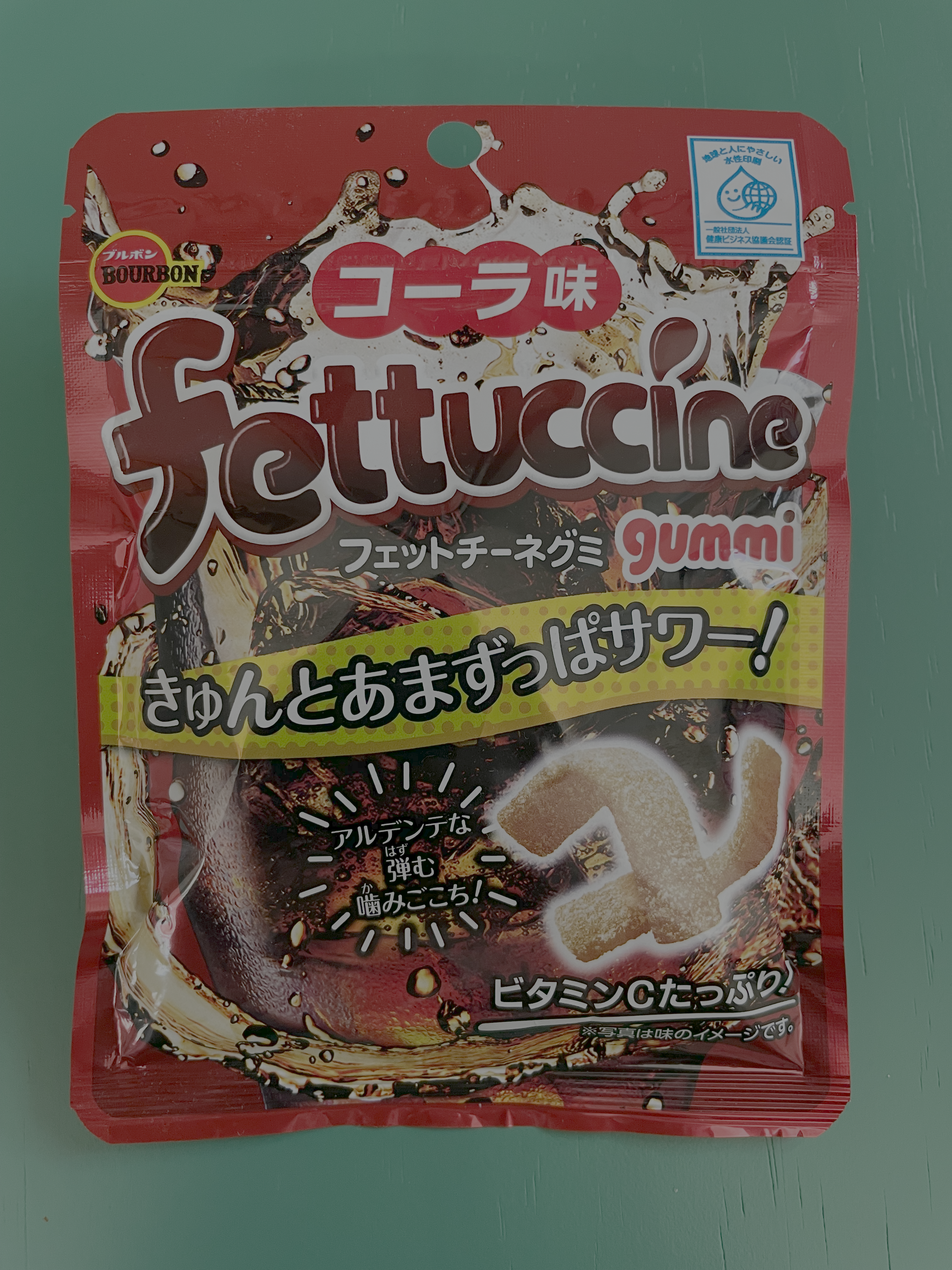 Bag of Bourbon Fettuccine Gummi in lemon flavor