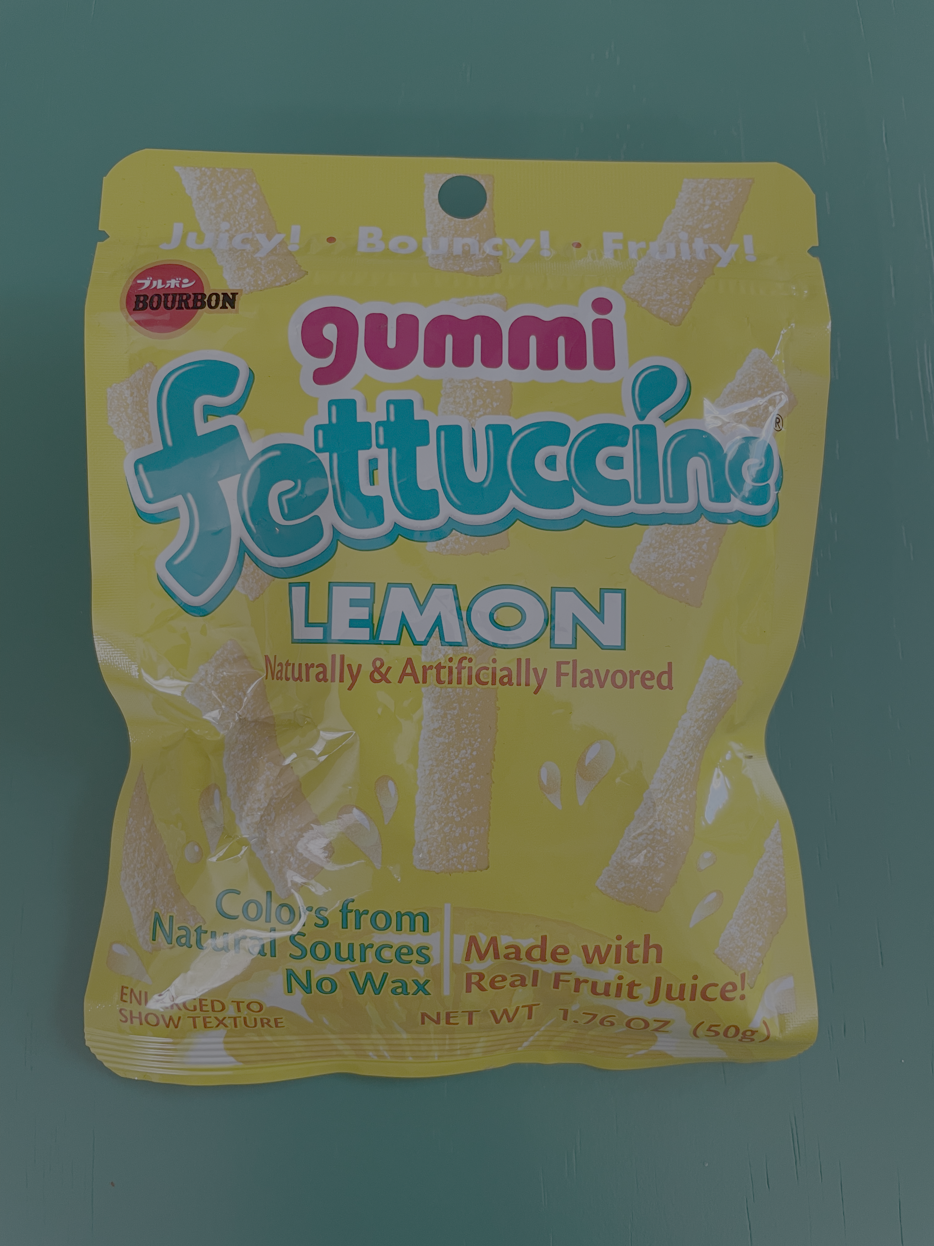 Bag of Bourbon Fettuccine Gummi in cola flavor